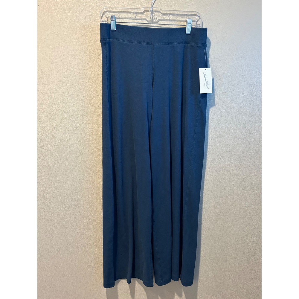 Universal Thread Navy Blue Ribbed Wide Leg Pants High Rise Small NWT 013103815